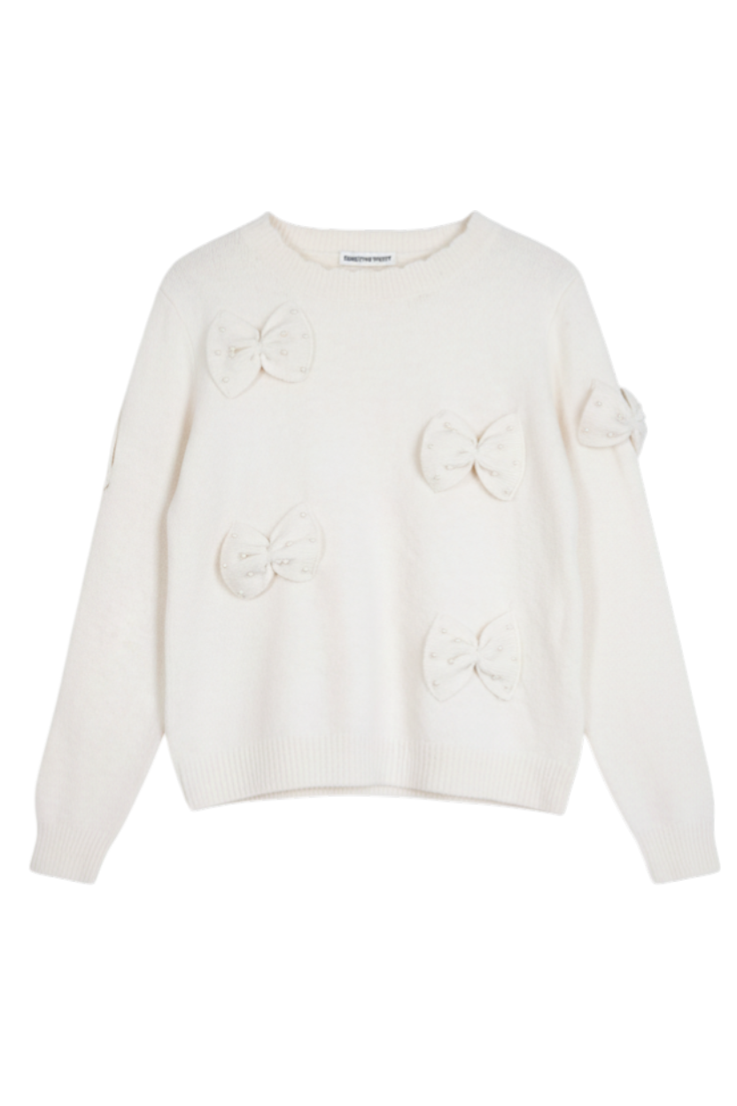 Cream Bow Jumper 