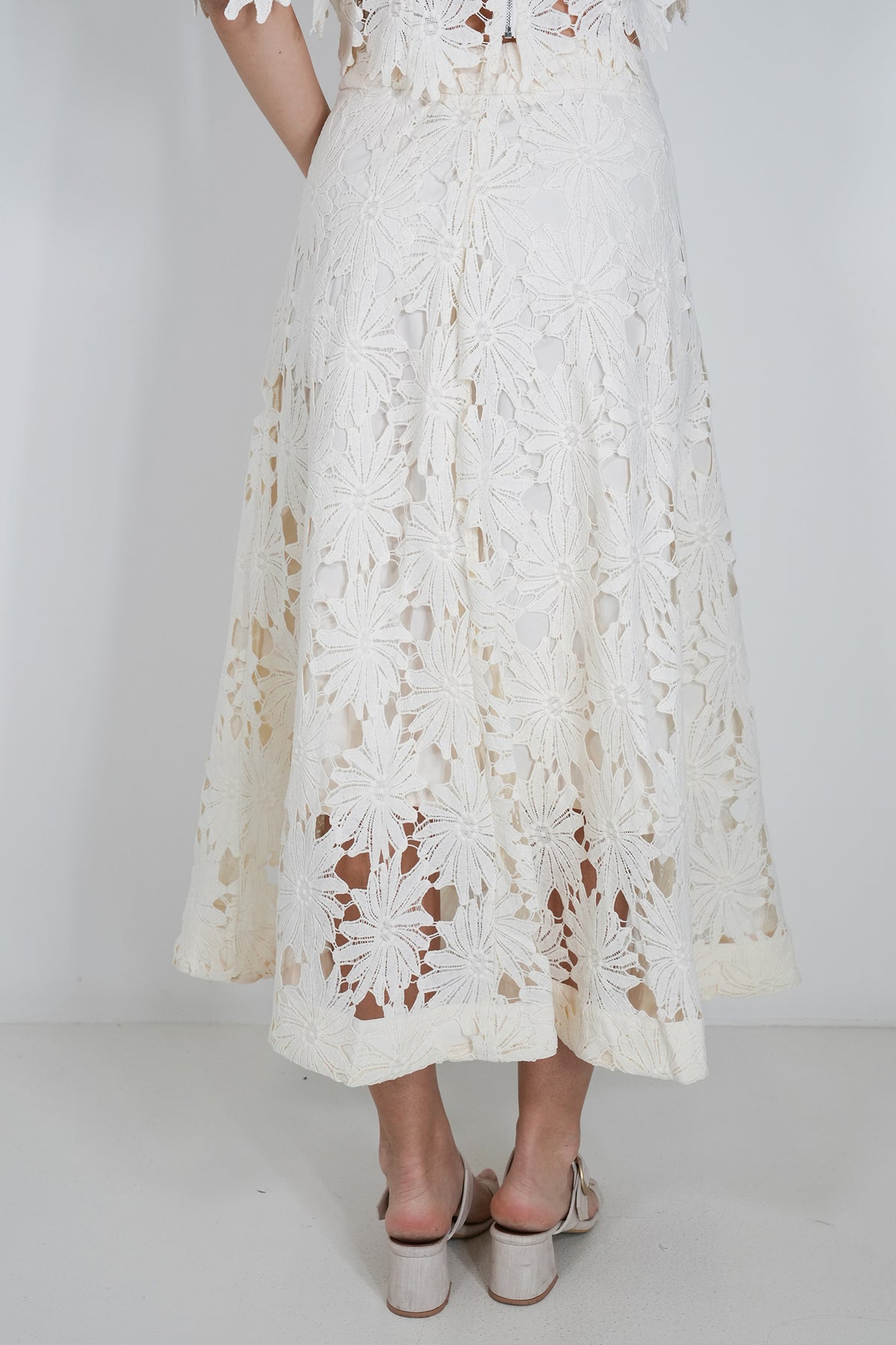 Cream Lace Josie Skirt