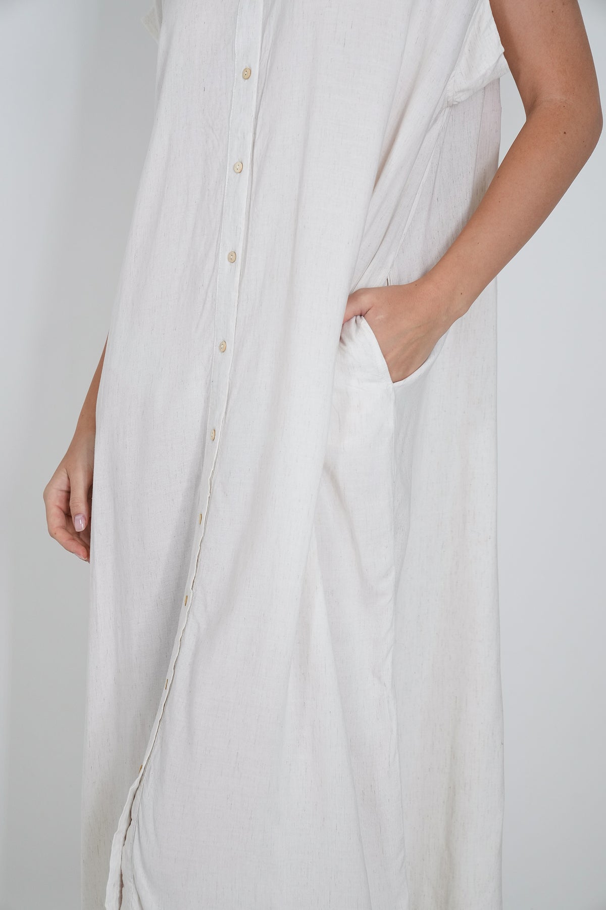 Cream Viscose Alexa Shirt Dress