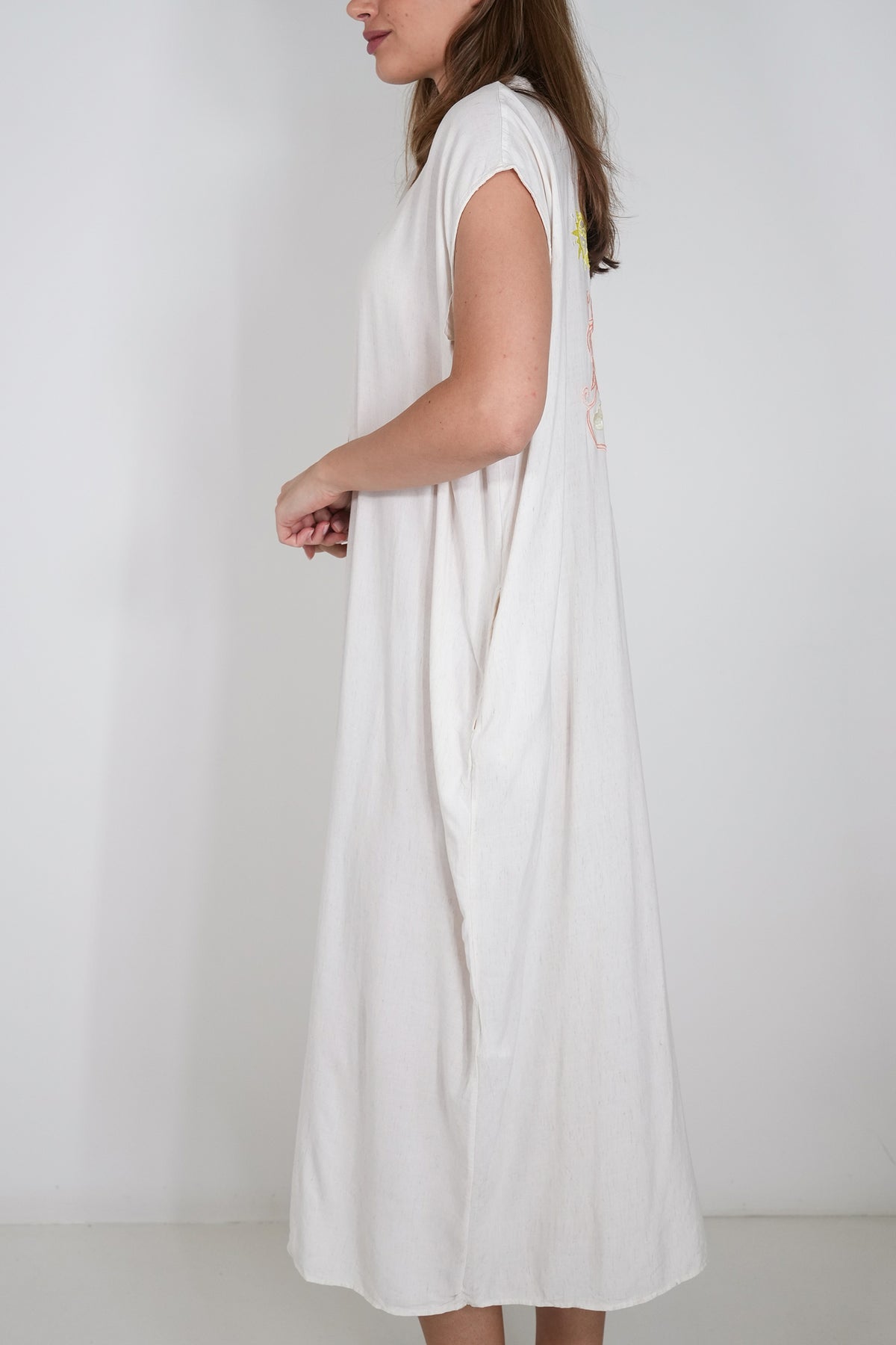 Cream Viscose Alexa Shirt Dress