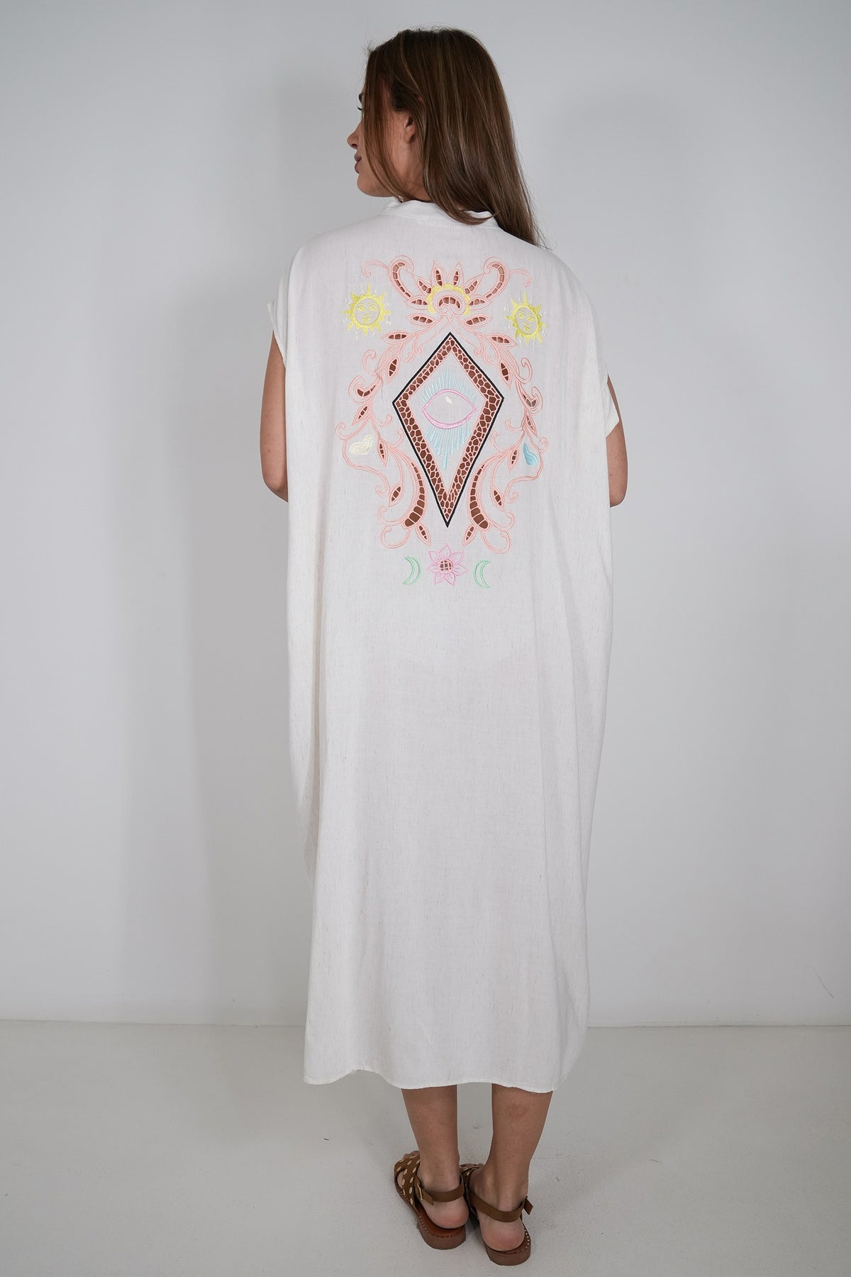 Cream Viscose Alexa Shirt Dress