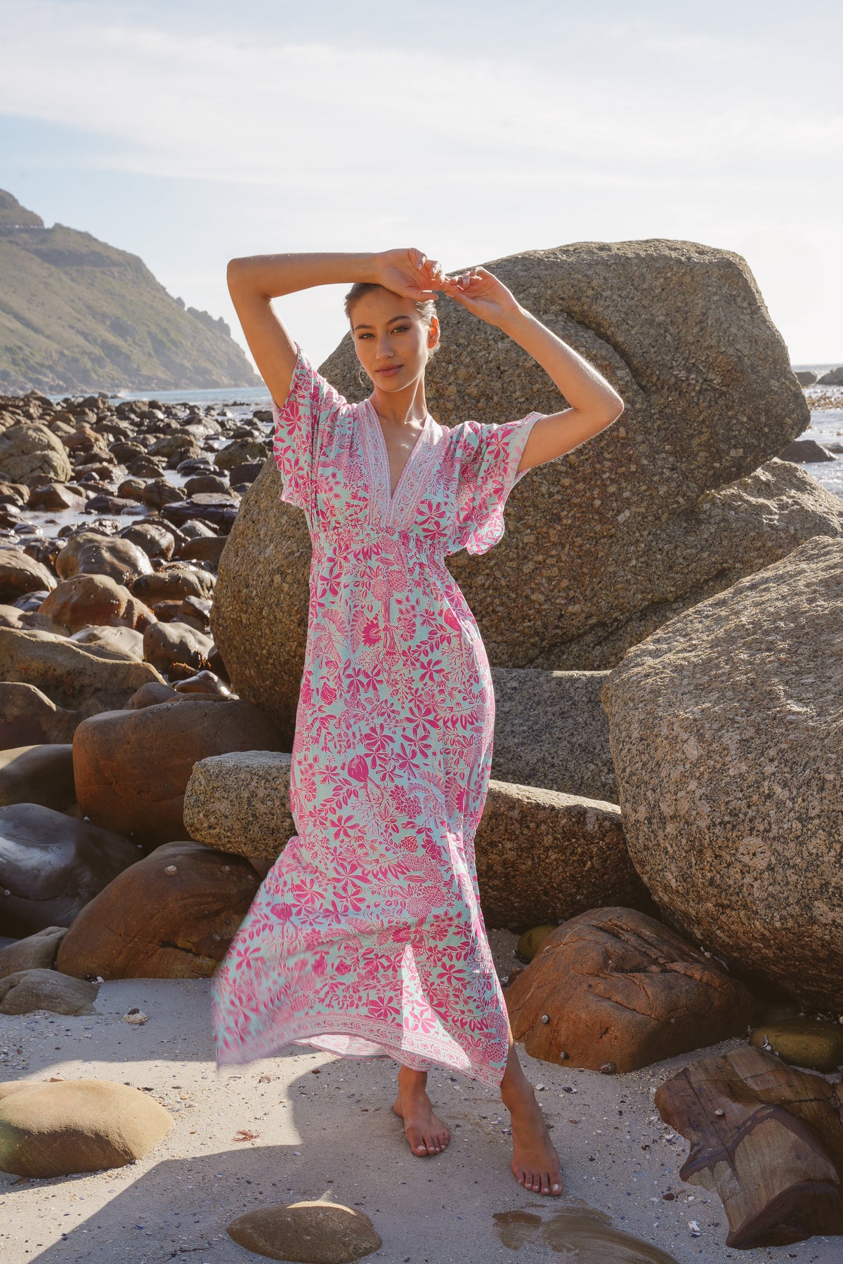 Pink and Turquoise Resort Dress