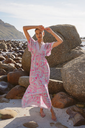 Pink and Turquoise Resort Dress