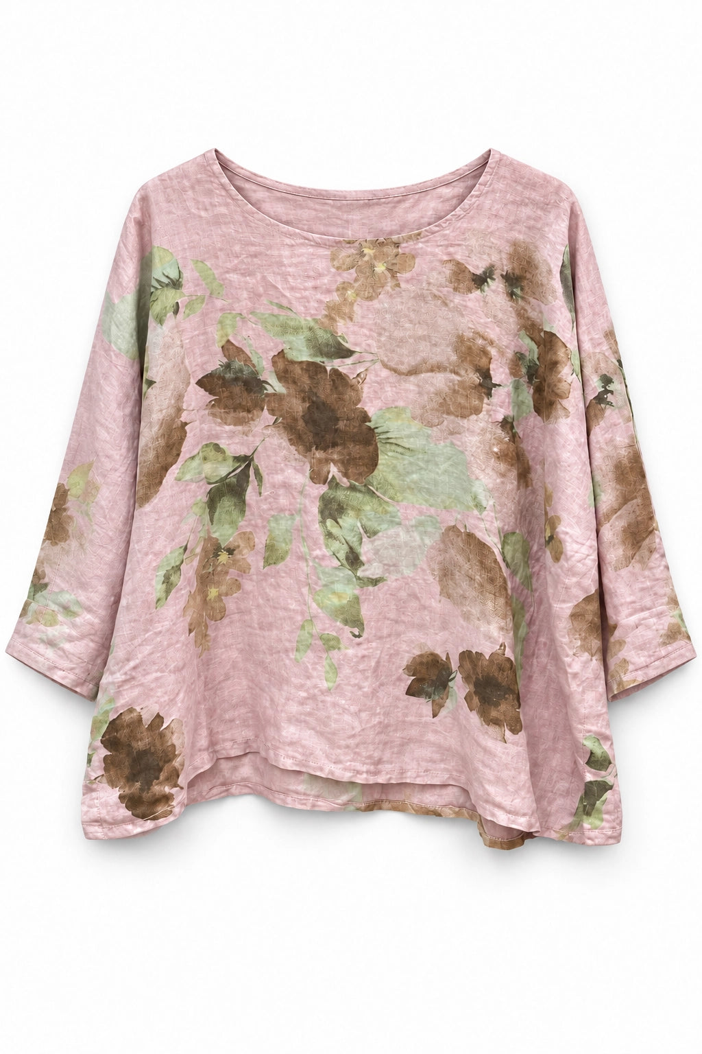 Blush Amelia Flower Print Linen Top