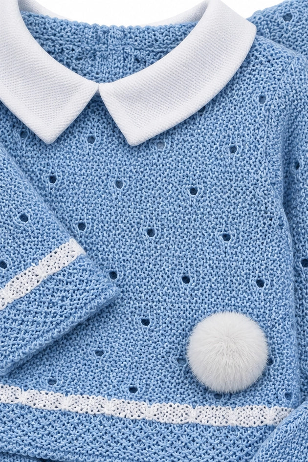 Dusty Blue Peter Knit Set