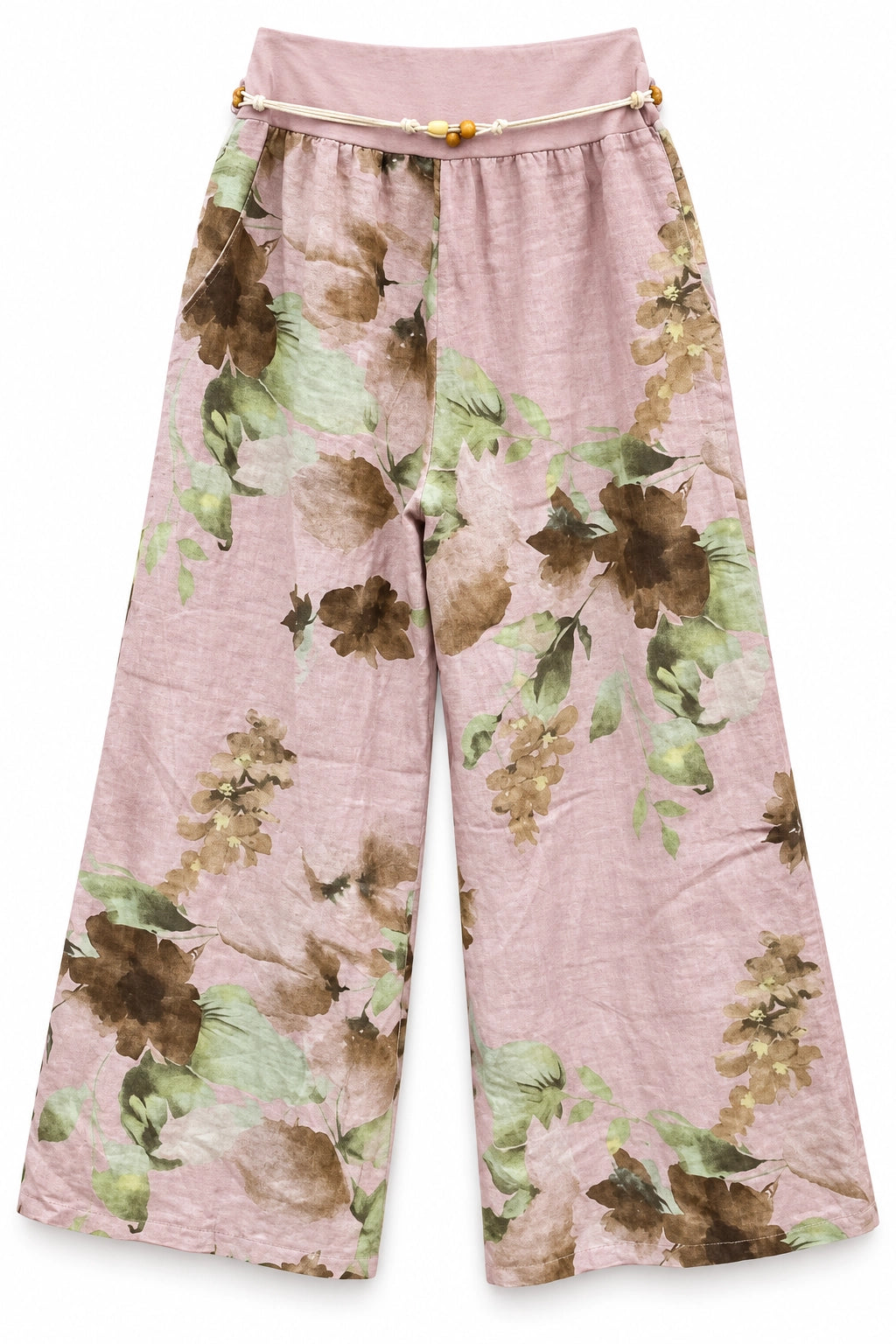 Blush Amelia Flower Print Linen Pant