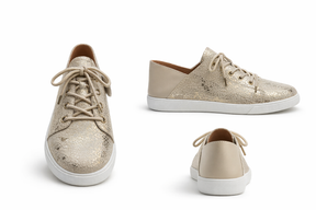 Julz Gold Snake and Beige Vicki Sneaker