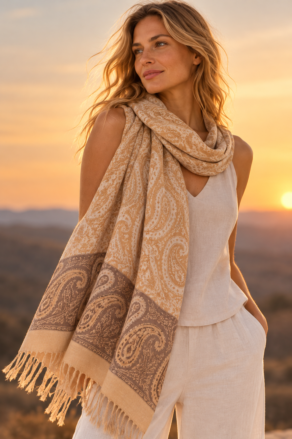 Beige Jenna Scarf