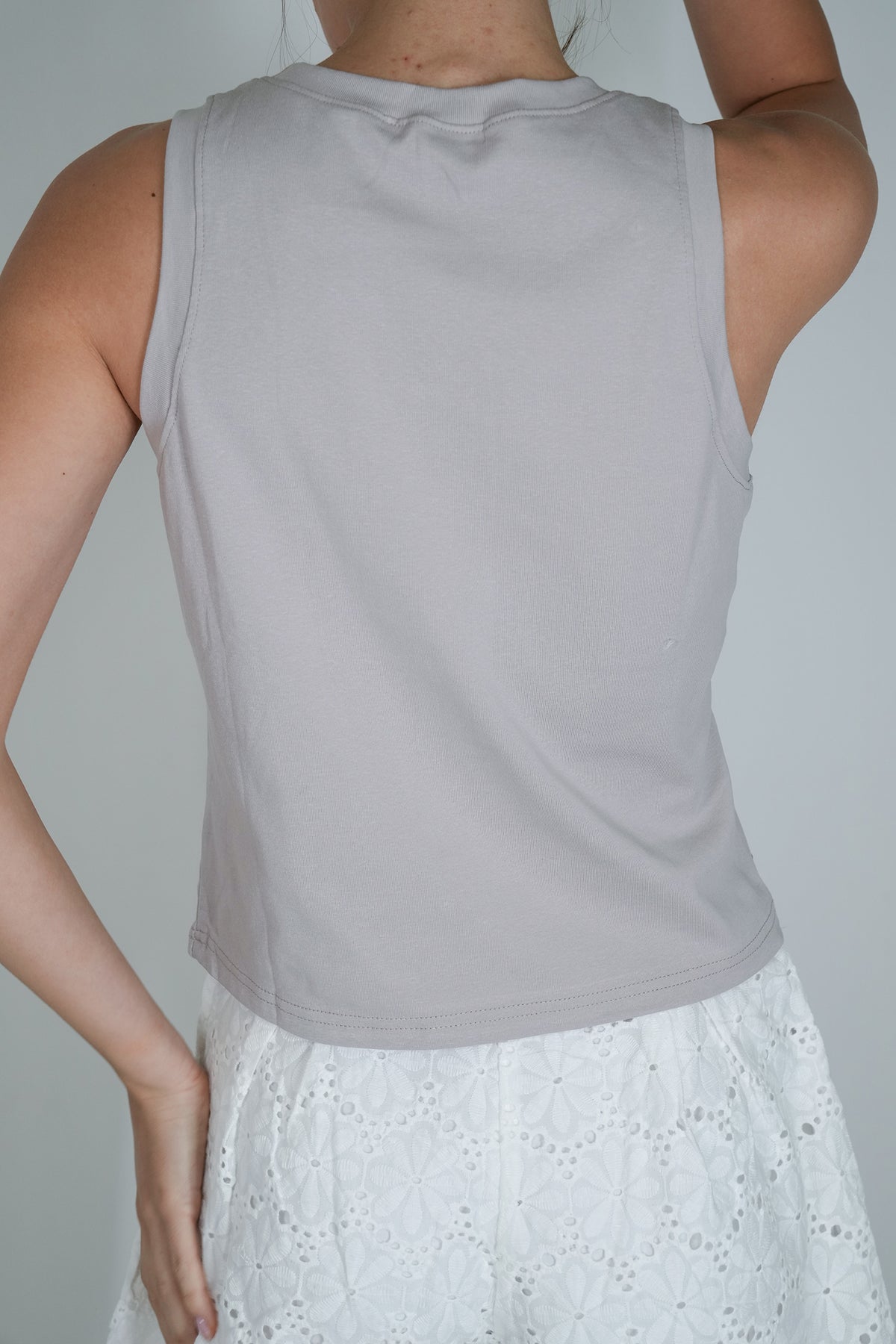 Grey Studded Vest