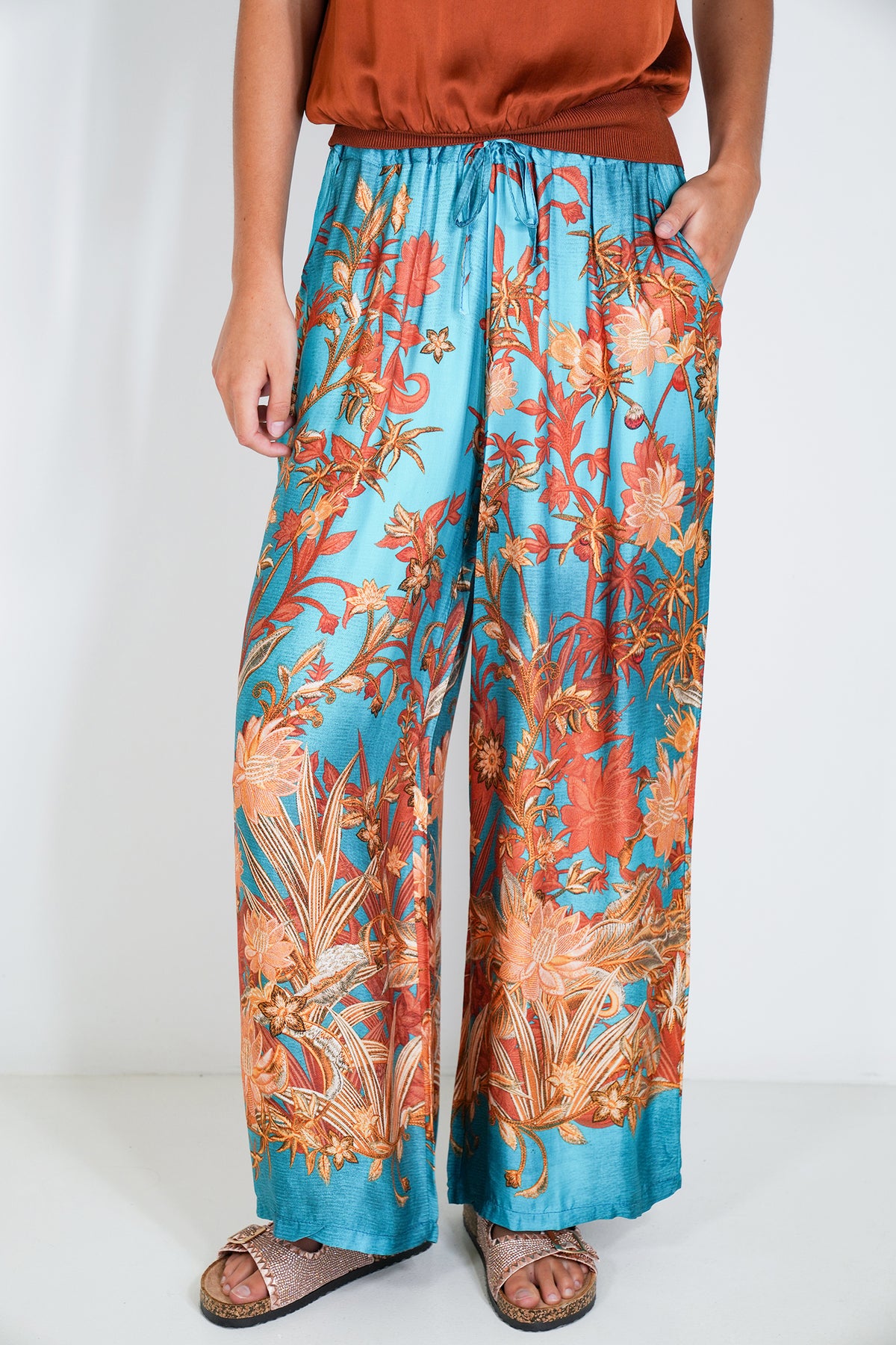 Turquoise Rust Toni Pant