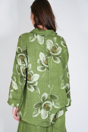 Green Emily Linen Shirt