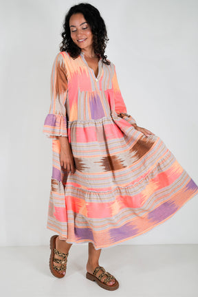 Coral/Purple Ariana Dress