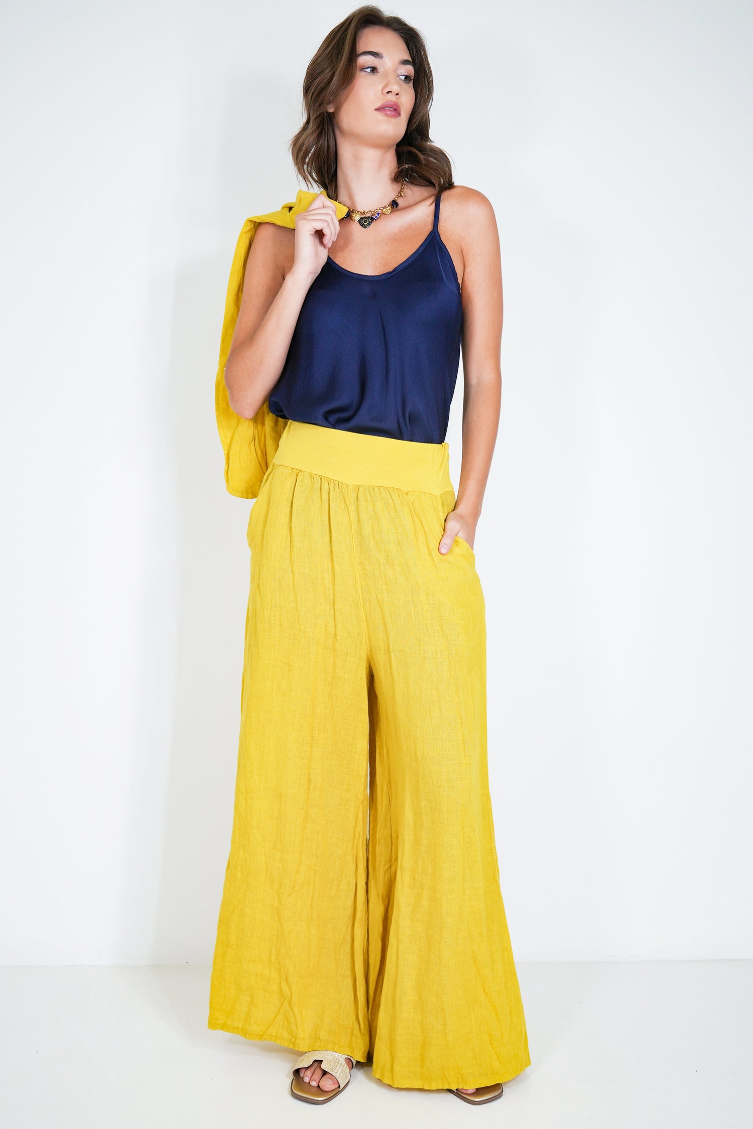 Thatch Linen Wide Leg Pant