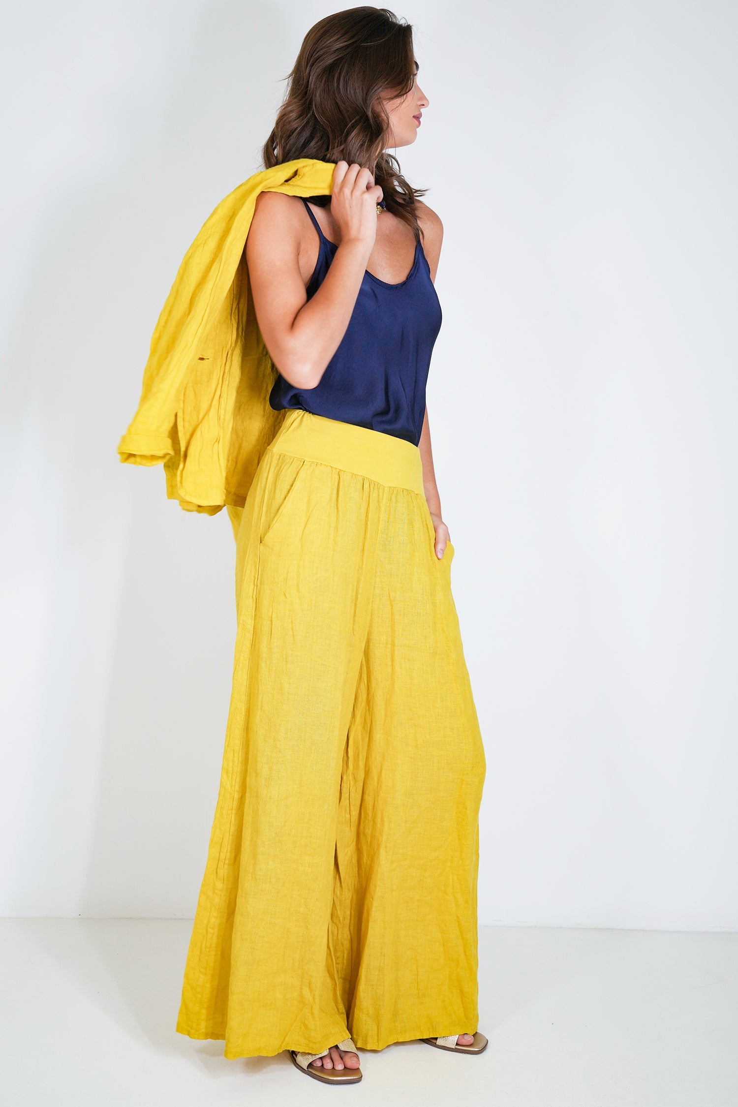 Thatch Linen Wide Leg Pant