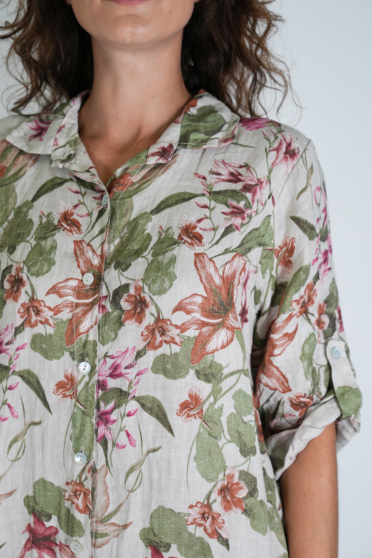 Taupe Allison Linen Dress