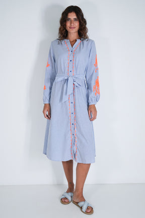 Blue Striped Rylie Dress