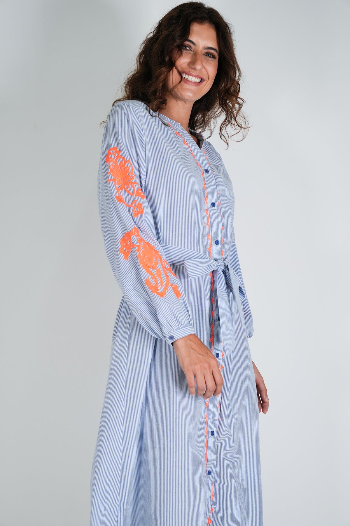 Blue Striped Rylie Dress