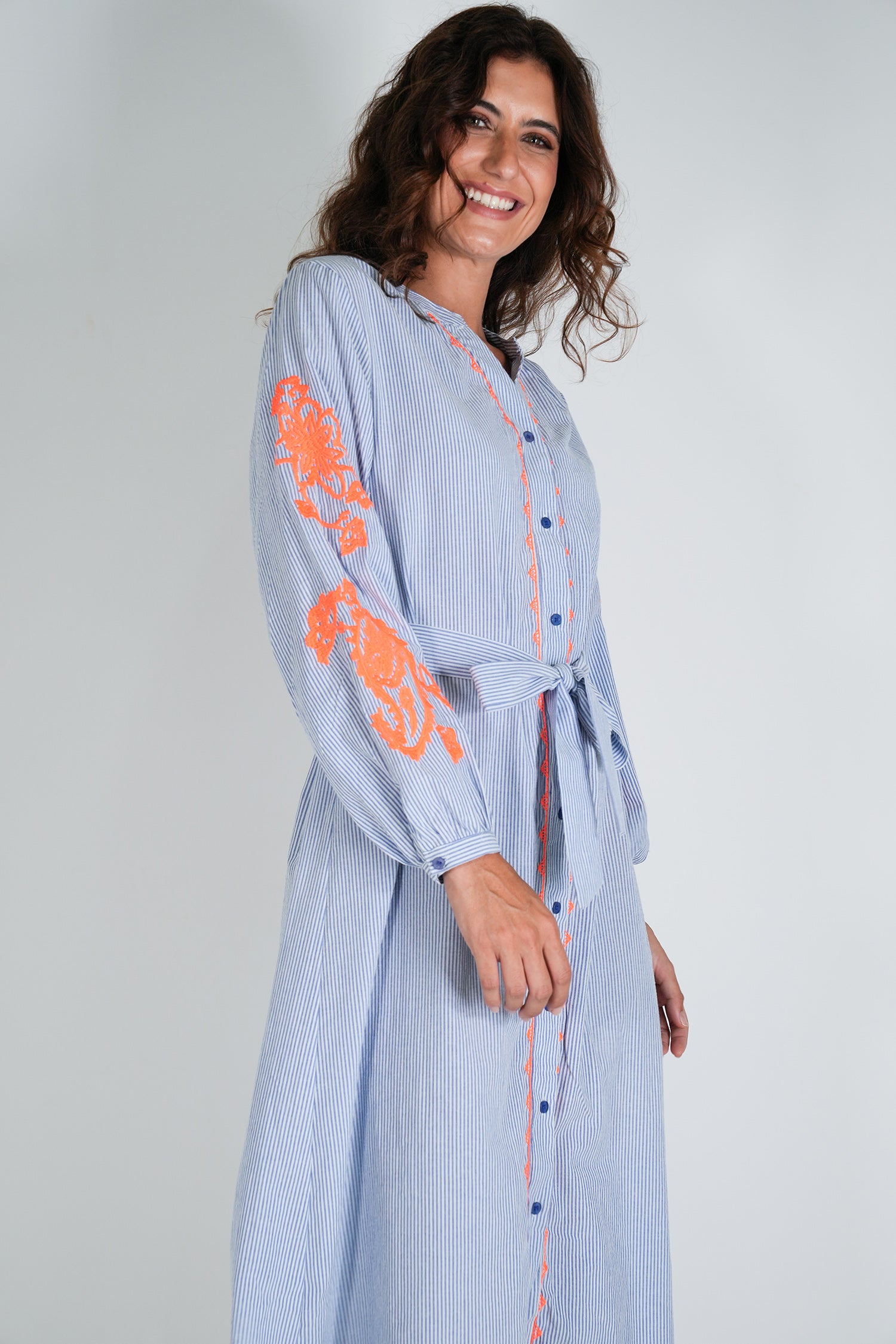 Blue Striped Rylie Dress