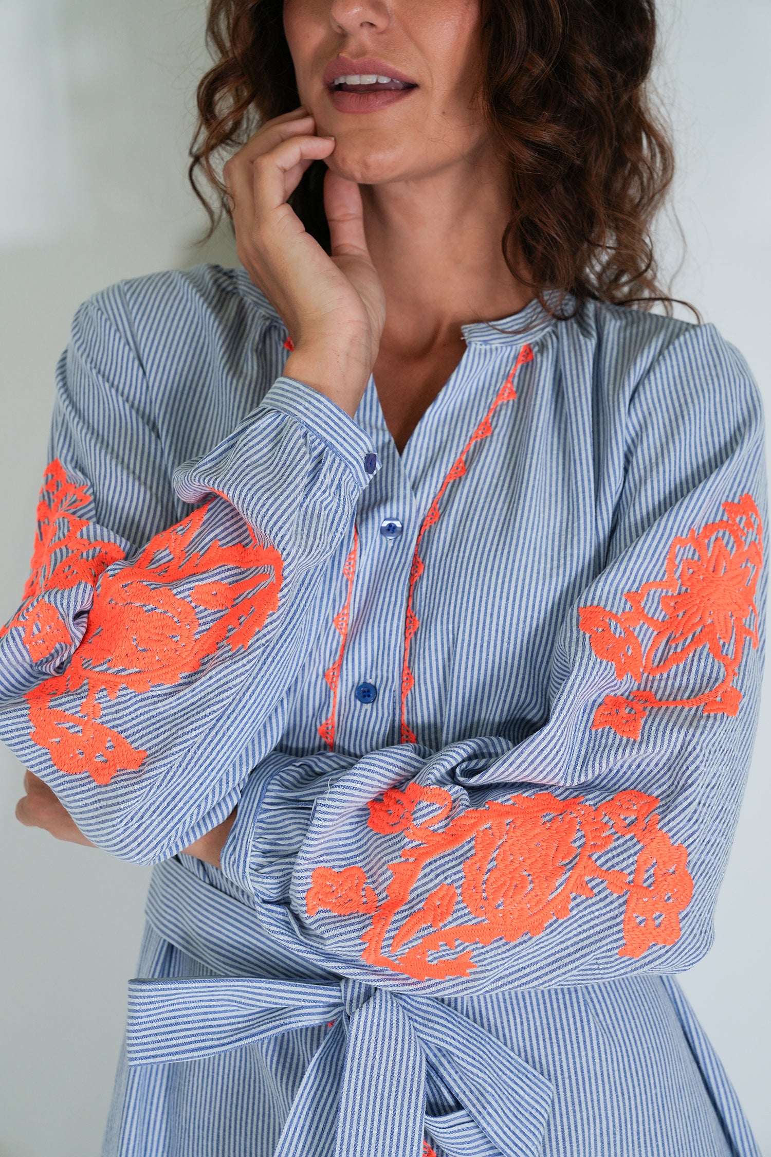 Blue Striped Rylie Dress