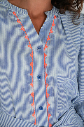 Blue Striped Rylie Dress