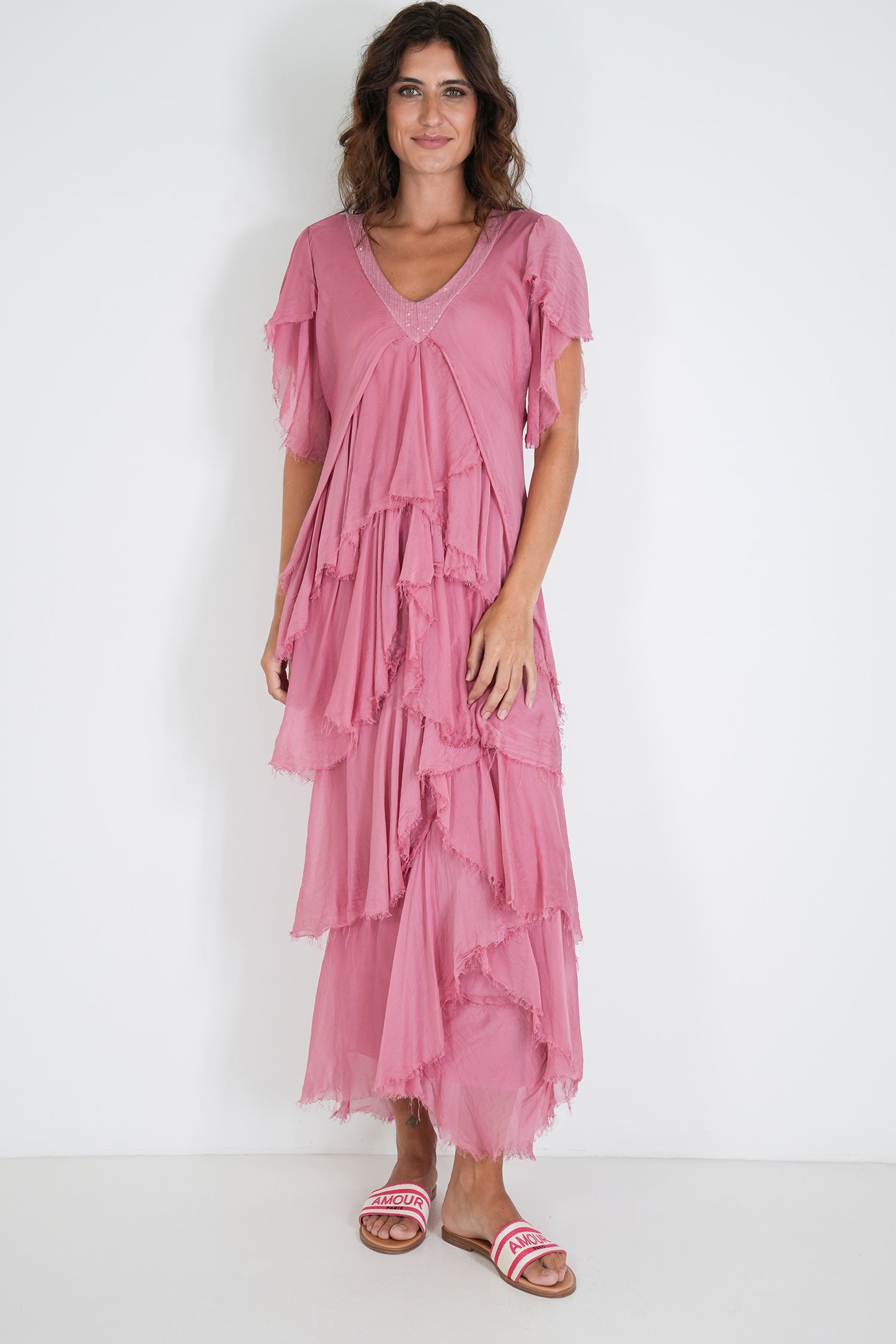 Pink Ruffle Dress