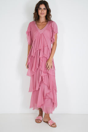 Pink Ruffle Dress