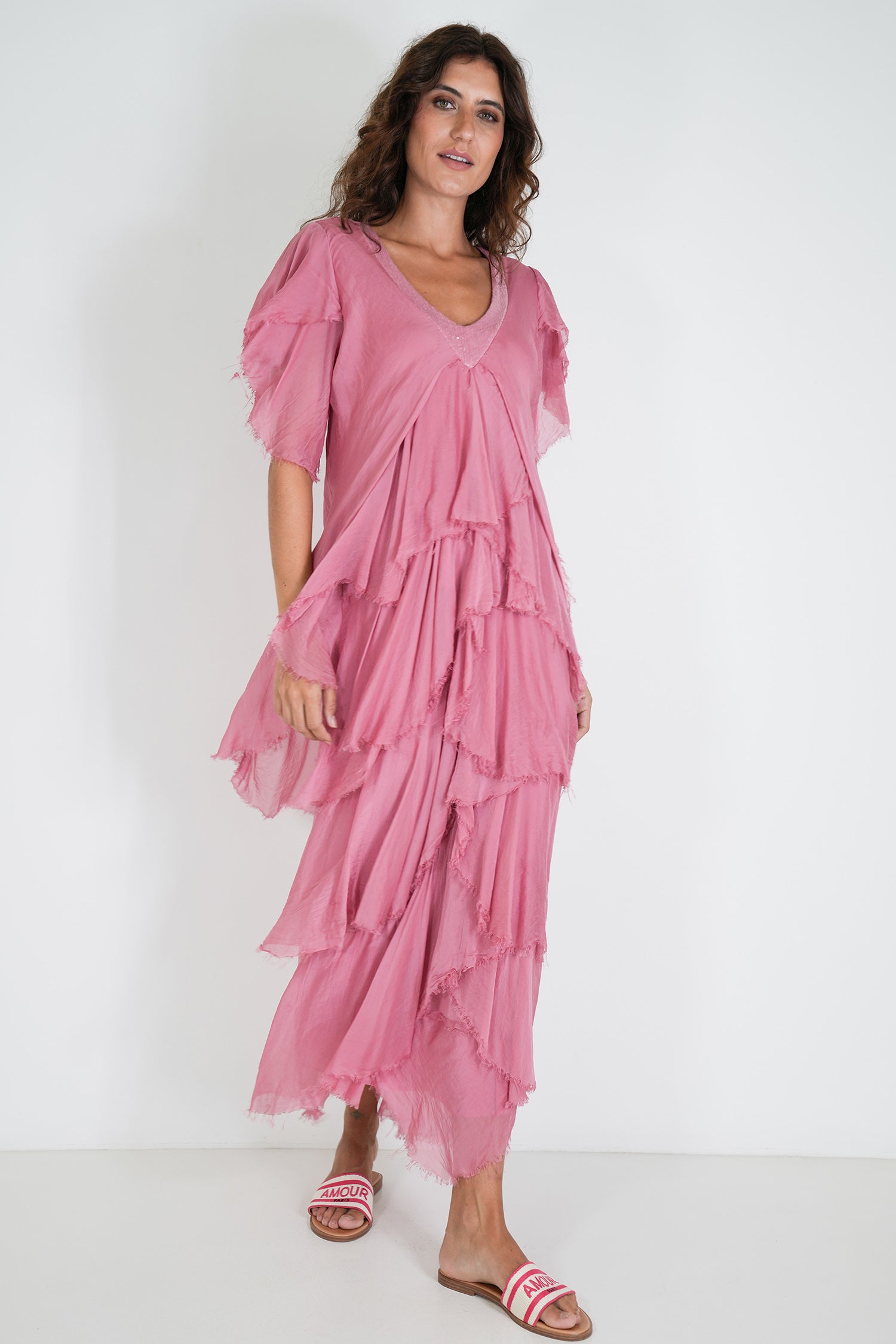 Pink Ruffle Dress