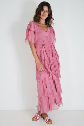 Pink Ruffle Dress