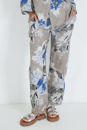 Taupe Delphine Linen Pant