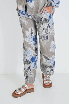 Taupe Delphine Linen Pant