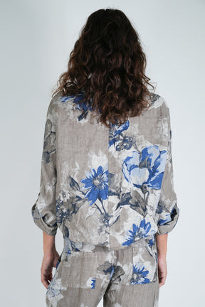Taupe Delphine Linen Shirt