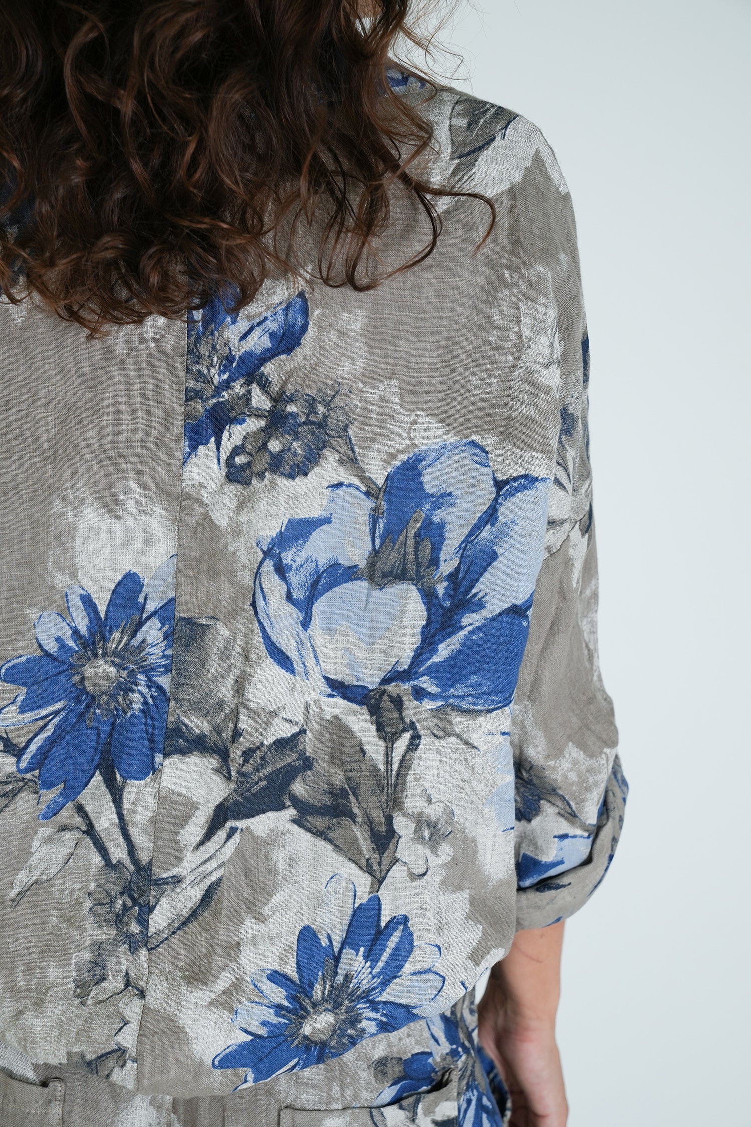 Taupe Delphine Linen Shirt