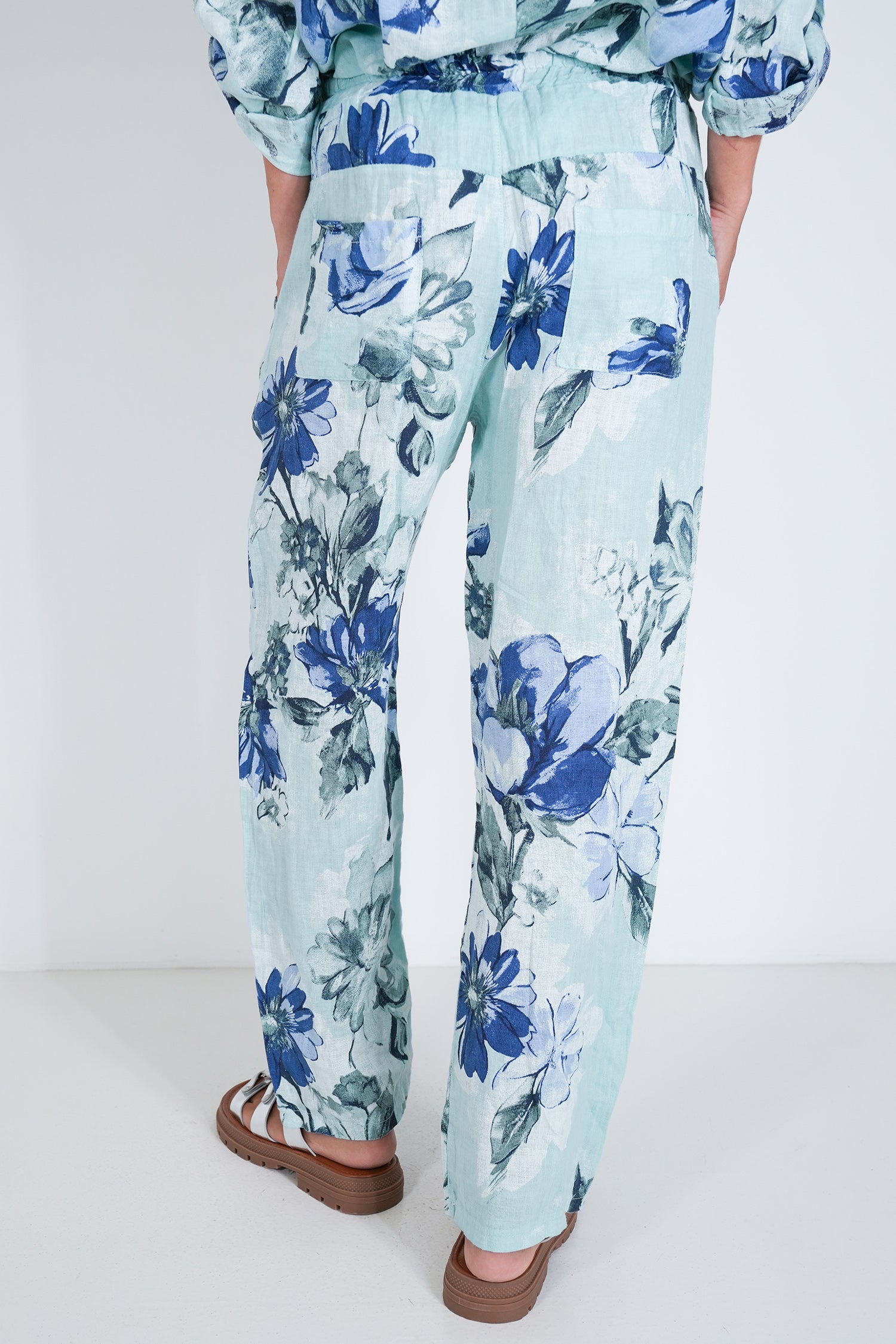 Mint Delphine Linen Pant