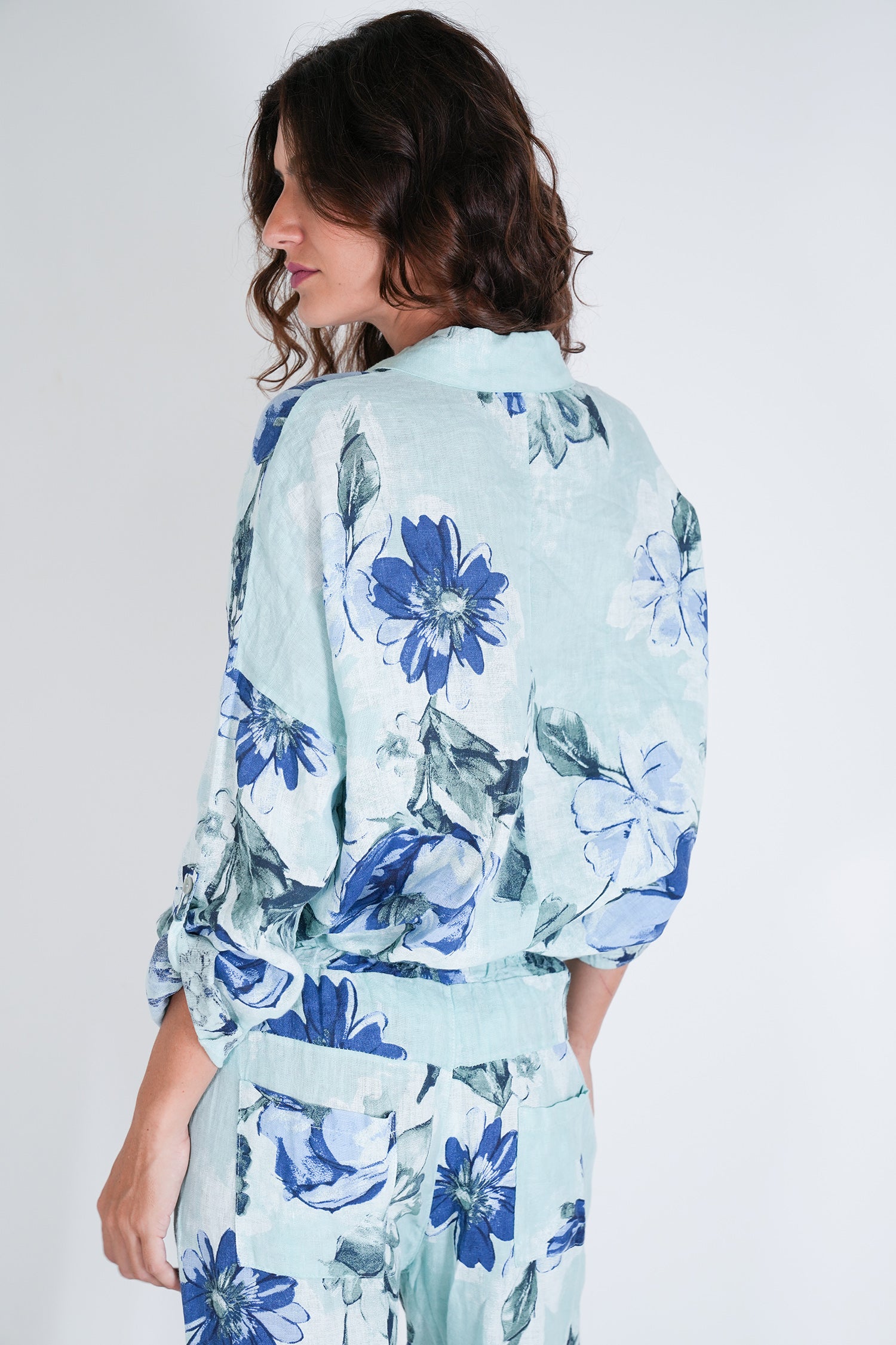 Mint Delphine Linen Shirt