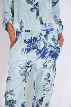 Mint Delphine Linen Pant