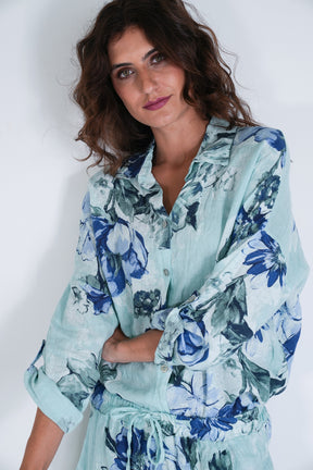 Mint Delphine Linen Shirt