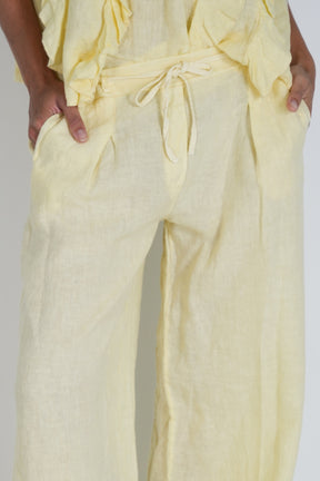 Lemon Linen Pant