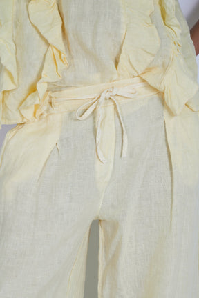 Lemon Linen Pant