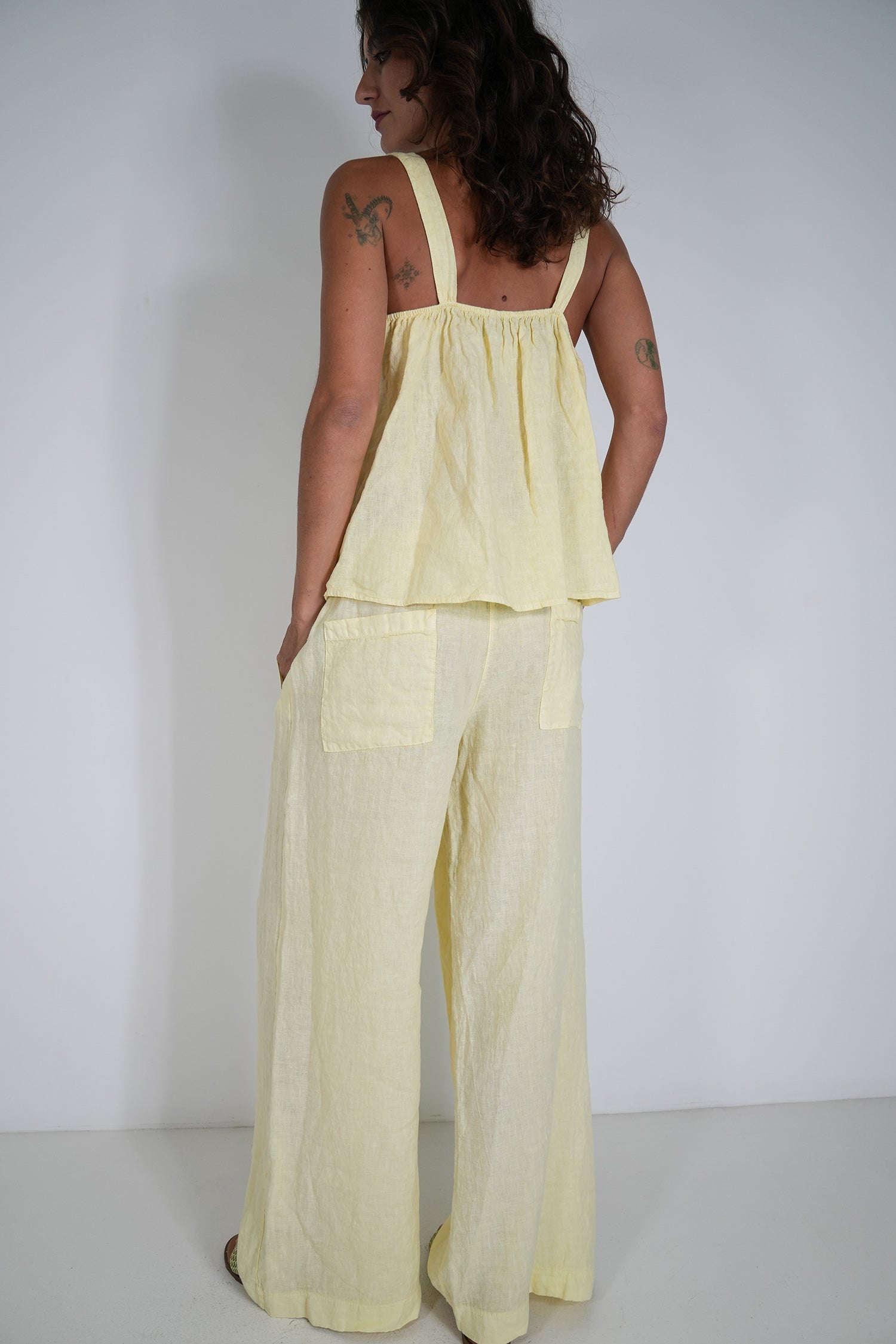 Lemon Linen Pant