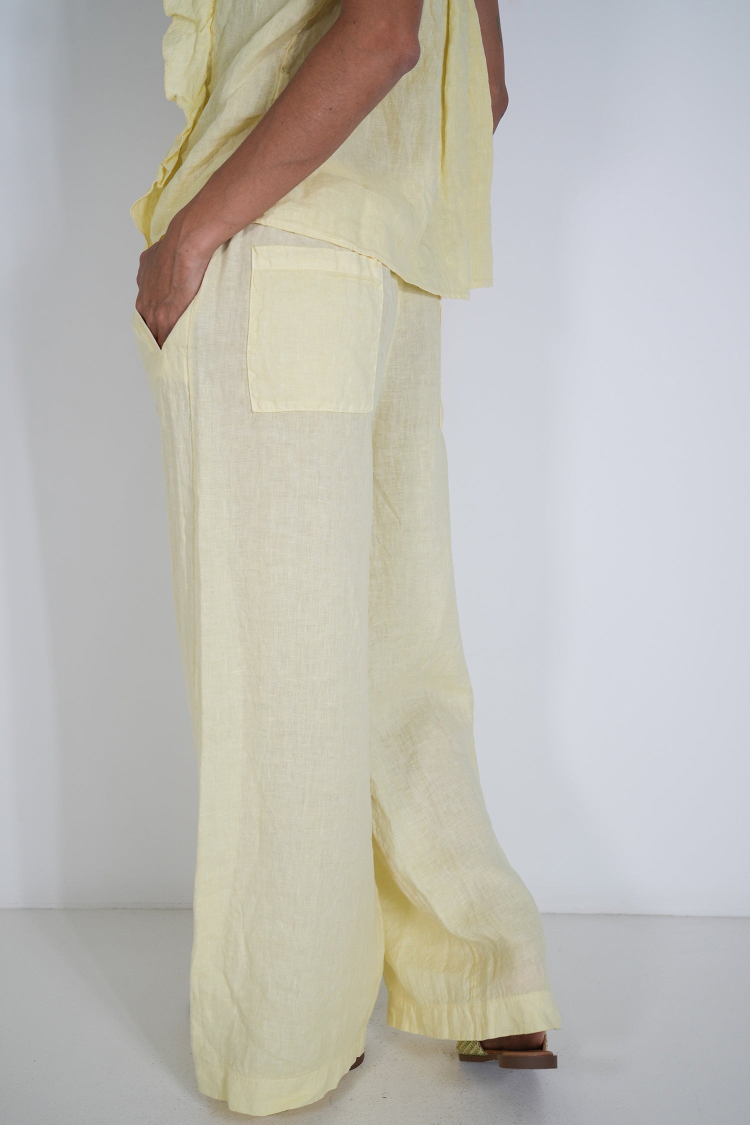 Lemon Linen Pant