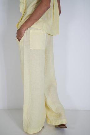 Lemon Linen Pant