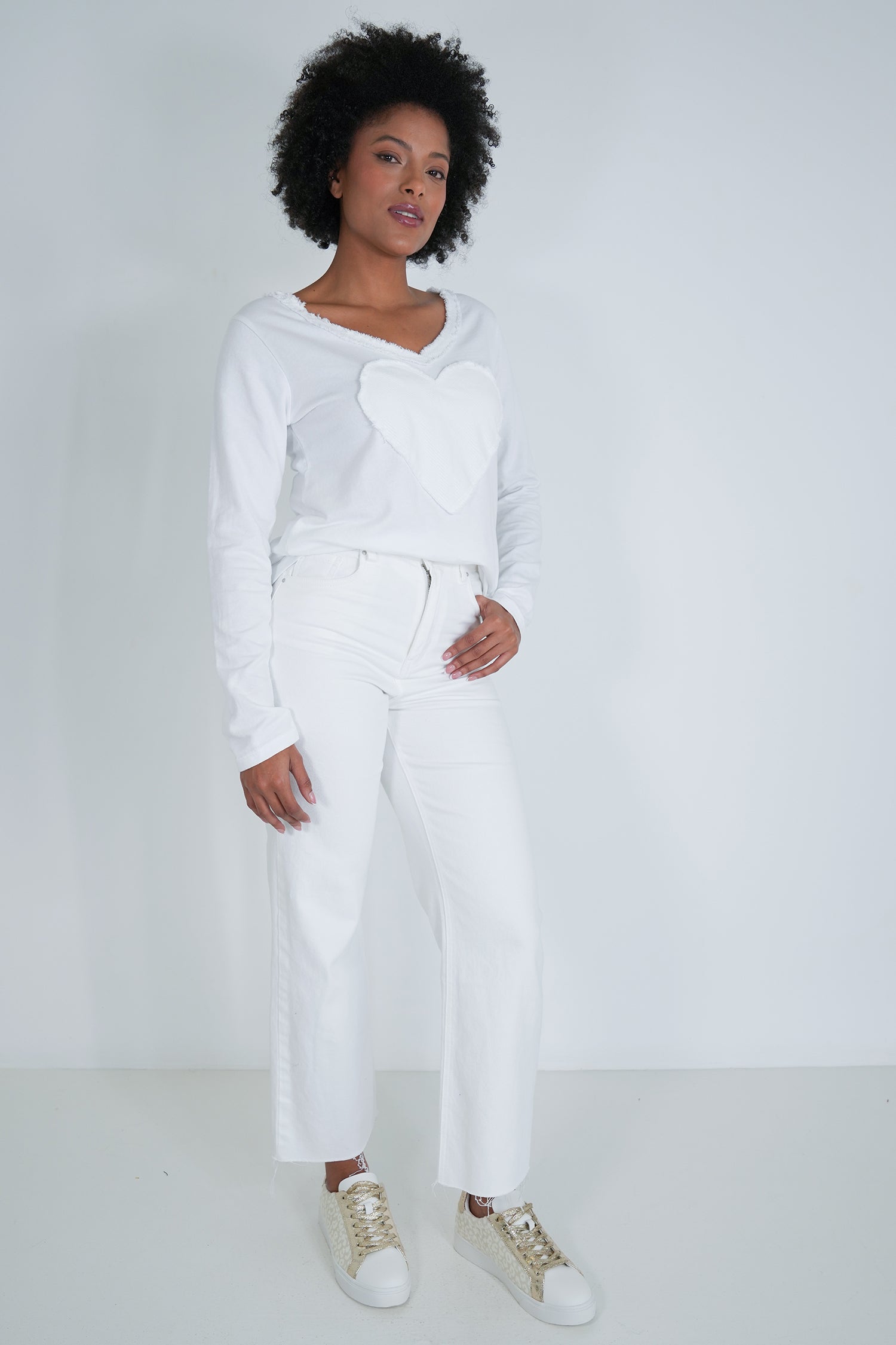 White Heart V Top
