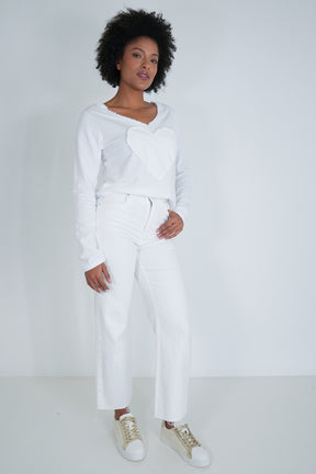 White Heart V Top