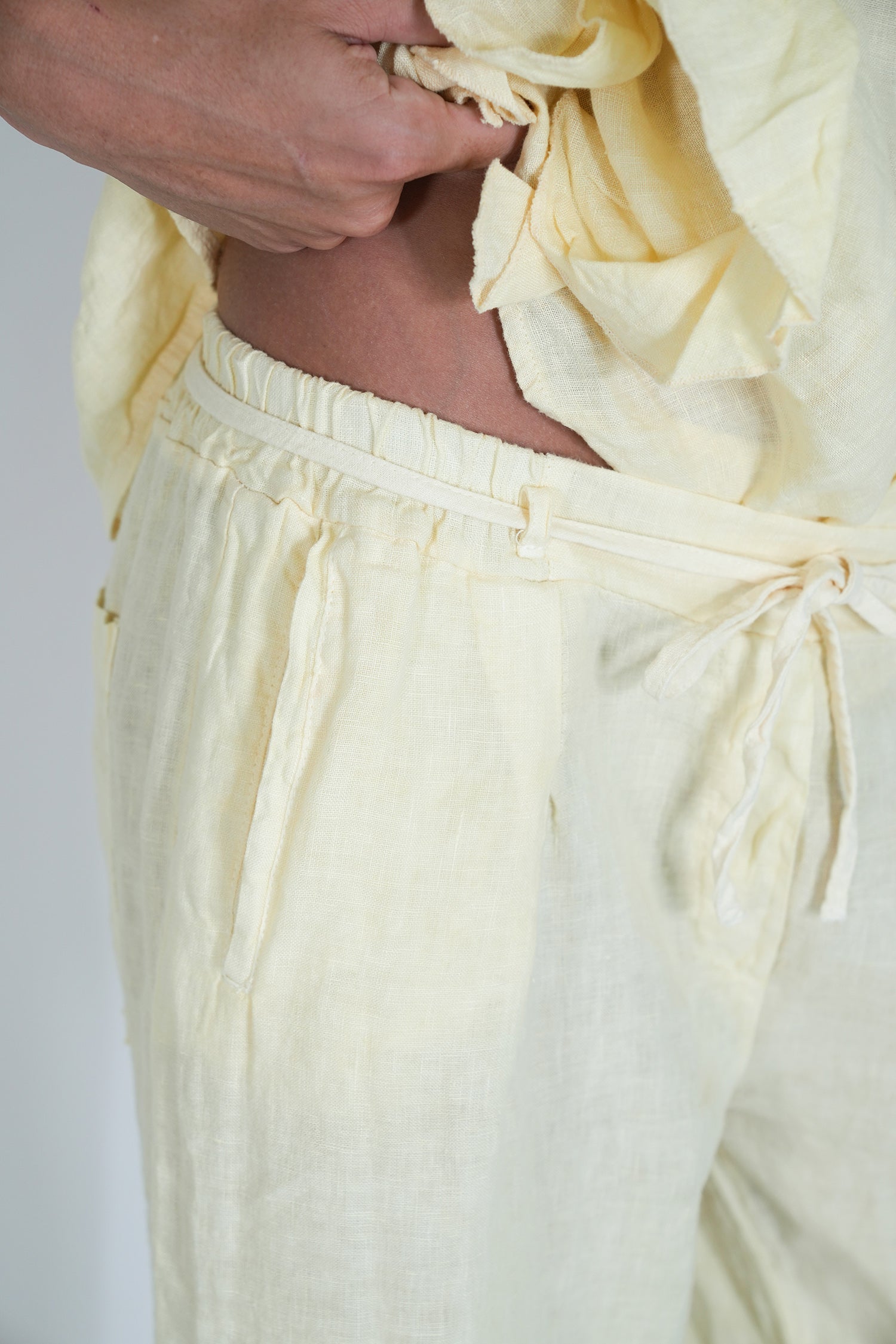 Lemon Linen Pant