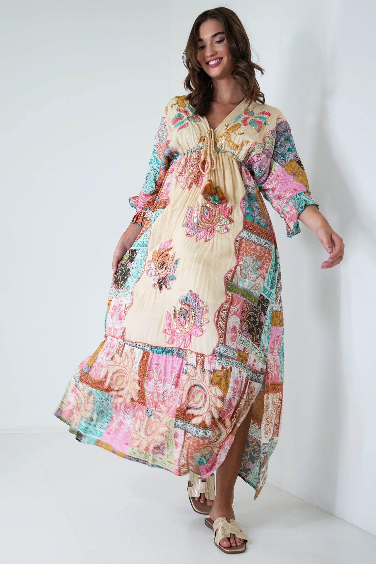 Pink and Blue Shazia Dress