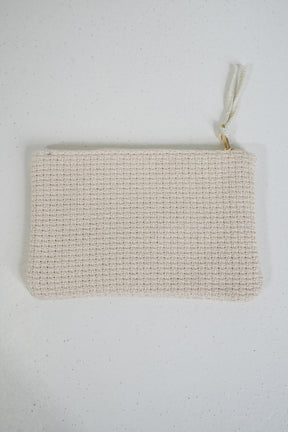 Raffia Amour Zip Bag