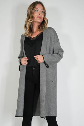 Black Taylor Longer Length Cardigan