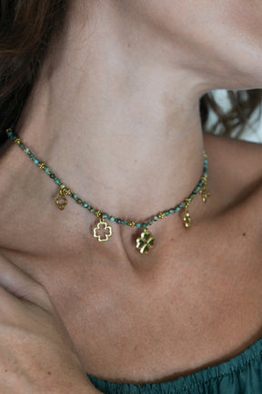 Green 4 Leaf Clover Necklace