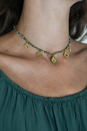 Green 4 Leaf Clover Necklace