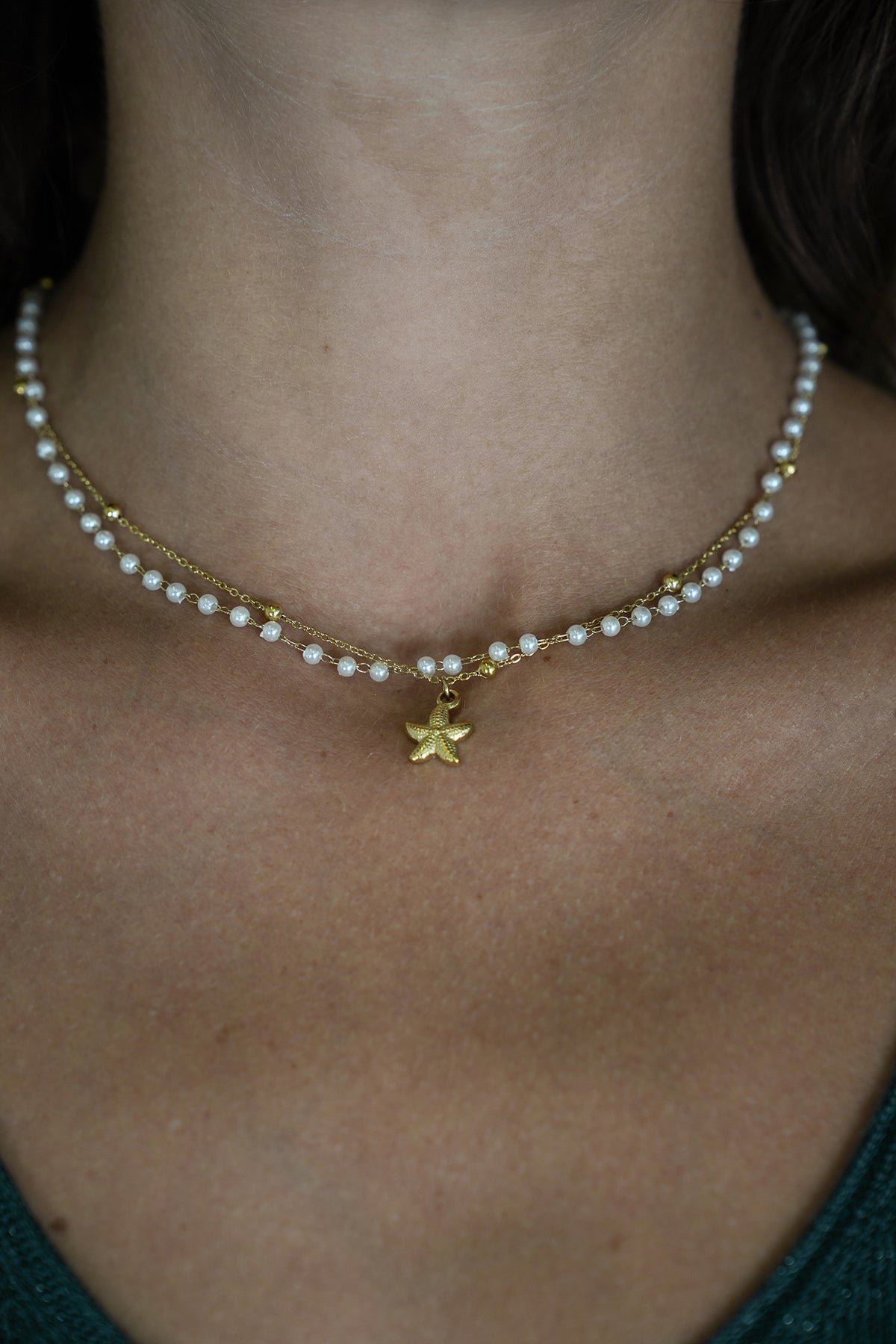 Pearl Starfish Necklace, necklace from Something Pretty, alternative view